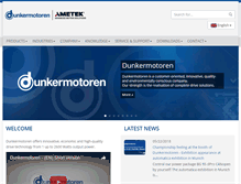Tablet Screenshot of dunkermotoren.com